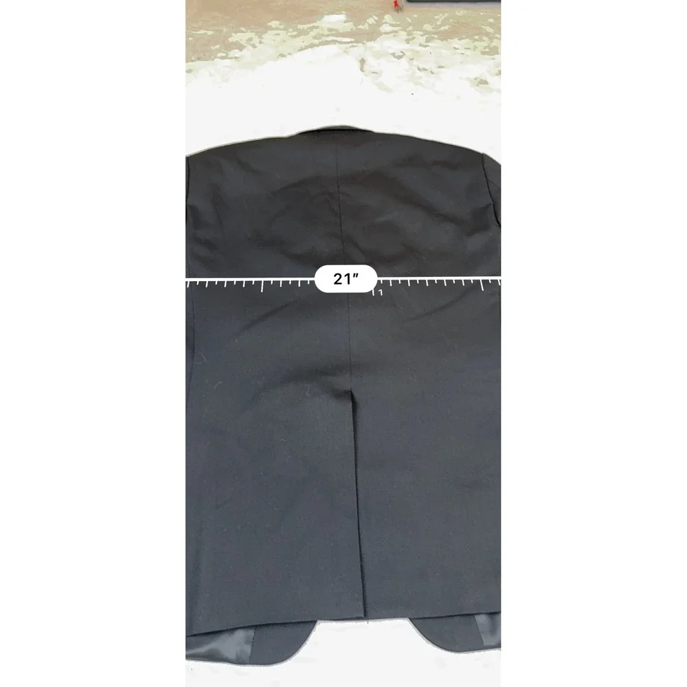 Chaps Mens 39S Black 100% Wool Blazer Two Button‎ Sport Coat Woolmark 50C00781PS